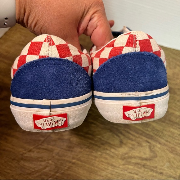 Vans Old Skool Pro Checkered Red White Blue Checkerboard Size 7.5 - Picture 8 of 12